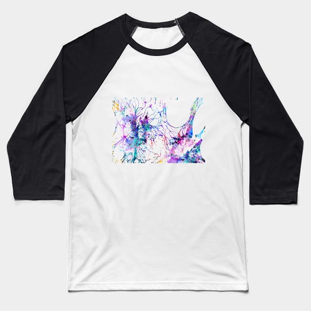 Human brain cells Baseball T-Shirt by RosaliArt